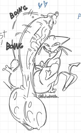 ass bakenek0o balls ballsack big_ass boing cock demon demon_horns demon_tail drool drooling grinning grinning_at_viewer heart horns hyper hyper_balls hyper_cock hyper_penis imp imp_cat_(bakenek0o) large_balls large_cock large_penis looking_at_viewer male male_only nekodata pear-shaped_figure penis precum shaking_penis sharp_teeth sketch thick_thighs thighs vein veins veiny veiny_penis waving_penis