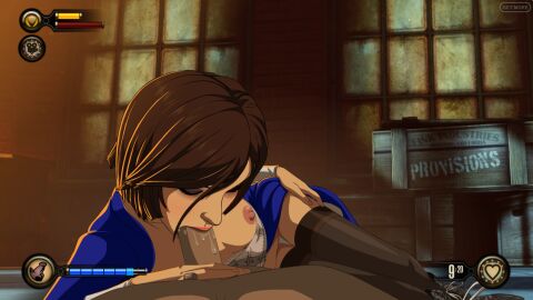 bioshock bioshock_infinite blowjob blowjob_face blowjob_gesture blue_dress bowl_cut breasts cock corset dark-skinned_male dark_skin dick dress_lift elizabeth_comstock fellatio fellatio_gesture female hand_on_hip holding_penis laying_on_floor laying_on_side male male_on_bottom necklace pecks penis saliva saliva_on_penis short_hair stockings tan_skin tan_skinned_female thighhigh_stockings thighhighs thighs vest zone