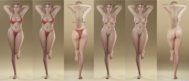 axenanim big_ass big_breasts big_thighs bikini blonde_hair blue_eyes busty resident_evil resident_evil_8:_village rosemary_winters