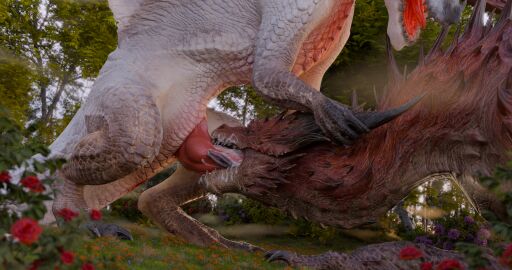 256:135 animal_genitalia bodily_fluids capcom cum cum_in_mouth cum_inside cum_on_face cum_on_penis dragon duo elder_dragon fatalis feral feral_on_feral feral_penetrated feral_penetrating feral_penetrating_feral genital_fluids genitals hi_res holding_head holding_horn horn male male/male monster_hunter mythological_creature mythological_scalie mythology oral oral_penetration penetration penis sabuthedragon safi'jiiva scalie sex white_fatalis