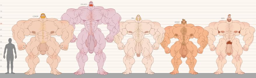 5boys abbot_cellach armpit_hair balls bara beard big_muscles bill_goodfellowe body_hair chart conor_(song_of_the_sea) crossover dilf facial_hair flaccid height_chart height_comparison human kenny_star male male_only muscles muscular nude penis penis_down pete_mcgee remert size_chart size_comparison size_difference song_of_the_sea the_ghost_and_molly_mcgee the_secret_of_kells wolfwalkers yaoi