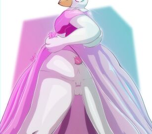 anal_plug balls buttplug cock_ring dress_lift dress_up five_nights_at_freddy's five_nights_at_freddy's:_security_breach futanari glamrock_chica_(fnaf) intersex penis presenting_hindquarters solo spadvanced