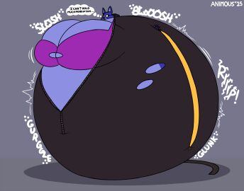 big_breasts blueberry_inflation breasts cleavage diane_foxington female furry hastagaspacho huge_breasts spherical_inflation tagme the_bad_guys thick_thighs wide_hips