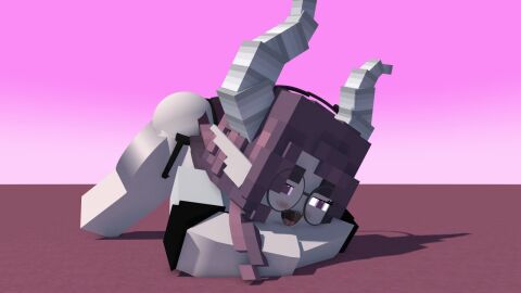 1girls blush demon fapcraft female functionally_nude galath glasses horns jenny_mod milf mine-imator minecraft presenting_hindquarters succubus trolmastercard