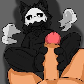 3_toes anthro changed_(video_game) duo feet foot_fetish foot_play footjob human male male/male mammal puro_(changed) sex toes unknown_artist