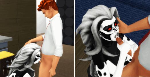 3d animated blowjob cum_on_face cumshot dc dc_comics fellatio female ginger_hair jimmy_olsen light-skinned_male light_skin male oral oral_sex pale-skinned_male pale_skin pof3445 red_eyes silver_banshee superman_(series) the_sims the_sims_4 white_hair