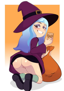 andrea_davenport disney disney_channel female halloween morfinared no_panties pantless pixelated pussy the_ghost_and_molly_mcgee white_female witch_costume witch_hat