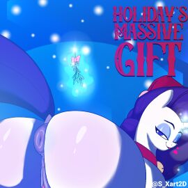 alicorn anus anus_focus ass_bigger_than_head ass_focus ass_up asshole bell bell_collar big_ass bigdad blue_background blue_body christmas christmas_clothing christmas_hat christmas_outfit commission cover darnact equid equine equine_anus equine_pussy friendship_is_magic heart hi_res high_quality horn kissing looking_at_viewer looking_back looking_pleasured love magic_user massive_ass mistletoe my_little_pony night pony ponytail rarity_(mlp) red_hat simple_background snow snowing spikelove15 standing star unicorn vagina vaginal_penetration weather white_body winking_at_viewer winter