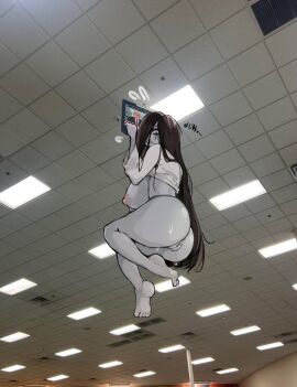 1girls anus areolae ass barefoot big_ass big_breasts black_hair bottomless breasts cnn comedy commentary english_commentary english_text feet female female_only flying_sweatdrops full_body functionally_nude functionally_nude_female ghoulmommie hair_over_one_eye hanging huge_breasts indoors long_hair long_sleeves looking_back meme nipples nude nude_female pussy sadako_ceiling_tv_redraws_(meme) scared shirt solo solo_female television the_ring the_tv_that_the_ring_girl_would_break_her_neck_from tv uncensored very_long_hair wet white_shirt yamamura_sadako