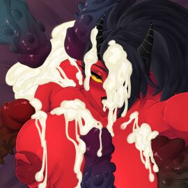 5boys alternate_breast_size alternate_hairstyle alternate_version_available ass black_lipstick breasts bukkake bumpy_penis cheating_wife covered_in_cum cum_on_body female helluva_boss huge_ass huge_cock imminent_gangbang imminent_sex male male_out_of_frame mantekun massive_breasts millie_(helluva_boss) monster_cock penis selfie selfie_pose tagme