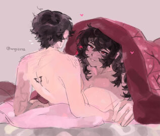 2girls bed black_hair cinder_fall female female/female lesbian lesbian_sex milf naked naked_female nude nude_female raven_branwen rwby wuyi1551 yuri