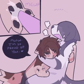 2024 anthro blush bodily_fluids boxer_briefs brown_body brown_fur brown_hair calico_cat callie_(vinqou) canid canine clothing cum domestic_cat duo eyebrow_piercing facial_piercing felid feline felis fox fur genital_fluids genitals grey_body grey_hair hair hair_over_eyes male mammal mastectomy_scar orange_body orgasm penis piercing platinum_fox red_fox reina_(vinqou) scar trans_man trans_woman transfem transmasc true_fox underwear vinqock white_body white_fur