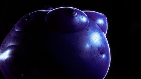 big_breasts blueberry_inflation breasts cleavage female huge_breasts inflation nipples qualtro spherical_inflation tagme thick_thighs wide_hips