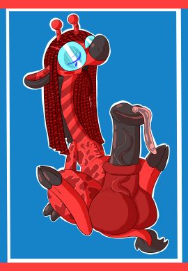 absurd_res animal_genitalia animal_penis anthro balls beady_eyes big_balls big_penis bodily_fluids braided_hair candy cum dessert drooling equine_genitalia equine_penis erection eyewear floppy_ears food food_creature futanari genital_fluids genitals giraffe giraffid glasses hair hi_res hooves huge_balls huge_cock hyper hyper_balls hyper_genitalia hyper_penis intersex licorice living_candy long_hair long_neck long_tongue looking_pleasured mammal penis precum red_body red_hair rish_(shakenbakecafe) saliva shakenbakecafe solo tongue trans_woman transfem twizzlers unusual_bodily_fluids unusual_cum unusual_genital_fluids vein veiny_penis