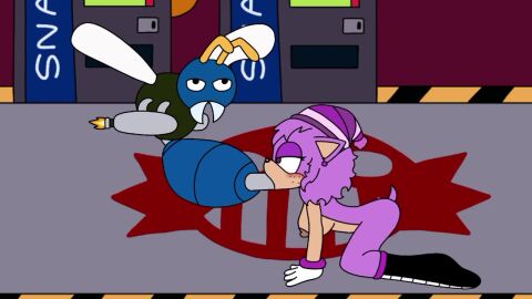 blowjob buzzbomber galaxy-sarah oc project_x_love_potion_disaster sarah sarah_(galaxy-sarah) sarah_the_hedgehog tagme video