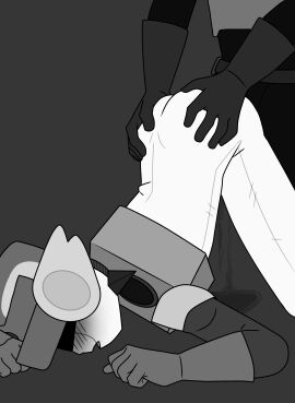 1boy 1girls blue_eyes brawl_stars brother_and_sister female flat_chest hat hetero highres incest larry_(brawl_stars) lawrie_(brawl_stars) light-skinned_female light_skin male male/female male_on_female robot robot_boy robot_girl twincest twins yellow_eyes