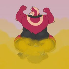 anthro ass big_dom_small_sub clothed clothing dominant dominant_male duo facesitting fart fart_cloud fart_fetish farting_on_another farting_on_face gassy hi_res huge_fart inkyflush male male/male mammal mephitid partially_clothed ray_rhythmus red_zeppelin sitting_on_another size_difference skunk slightly_chubby slightly_chubby_anthro slightly_chubby_male smelly