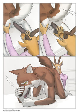 2024 absurd_res all_fours anal anal_sex antelope anthro anthro_on_anthro anthro_penetrated anthro_penetrating anthro_penetrating_anthro biped bodily_fluids bovid brown_body brown_fur canid canine canis clothed clothed/nude clothing digital_media_(artwork) dildo dildo_in_ass dildo_insertion duo fur gazelle hi_res interspecies male male/male male_penetrated male_penetrating male_penetrating_male mammal multicolored_body multicolored_fur nude nude_anthro nude_male object_in_ass penetration pngx_(artist) predator/prey prey_penetrating_predator sex sex_toy sex_toy_in_ass sex_toy_insertion sweat toying_partner two-tone_body two-tone_fur white_body white_fur wolf