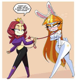 2024 2d 2girls alzina amanda_(nelljoestar) angry anthro big_breasts blush bodily_fluids bondage breasts bukkake clothed clothing collar collar_only colored covering covering_breasts crown cum cum_drip cum_in_hair cum_in_pussy cum_inside cum_on_body cum_on_breasts cum_on_chest cum_on_face dialogue digital_drawing_(artwork) digital_media digital_media_(artwork) dripping duo embarrassed english_text exhibitionism eyebrows eyelashes felid feline female female/female fur furry genital_fluids hair hand_on_breast headgear hi_res humanoid humiliation lagomorph leash leash_pull leashed_collar legwear leporid lion long_hair looking_at_another looking_away looking_back mammal nelljoestar nude orange_eyes orange_eyeshadow orange_hair original original_character original_characters outline pantherine petplay pink_eyes public public_humiliation public_nudity pussy questionable_consent rabbit red_hair roleplay shirt simple_background smile tail teeth text thick_thighs topwear white_body white_fur wide_hips yuri