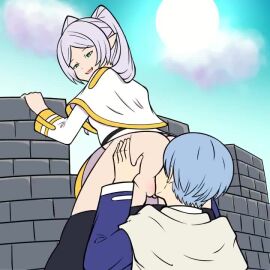 elferdiartnsfw frieren frieren_beyond_journey's_end himmel_(sousou_no_frieren) licking_pussy no_sound pussy tagme video