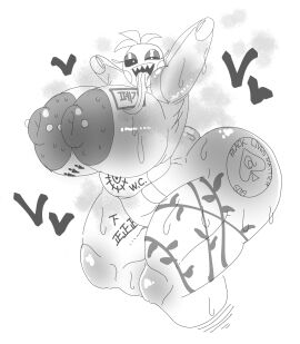 1girls ace_of_spades animatronic animatronic_female big_breasts black_lives_matter breasts breasts_bigger_than_head breasts_out buzy chicken chicken_girl female five_nights_at_freddy's five_nights_at_freddy's_2 fnaf japanese_text long_tongue robot robot_girl scottgames solo sweating sweaty sweaty_body tattoos tattoos_everywhere tongue tongue_out toy_chica_(fnaf)