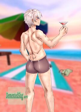 1boy 2025 arsi_hakita_patala arsi_patala back_focus back_view beach blood_drink blurred_background cute_blush digital_drawing_(artwork) digital_media digital_media_(artwork) finnish first_porn_of_character first_porn_of_person hakita holding_champagne_glass holding_object male male_only purple_eyes reconstruct_what self_upload shorts sweating tagme ultrakill ultrakill_developer v2_(ultrakill) v2_drink_(ultrakill) video_game video_game_background video_game_developer video_game_franchise video_games white_hair white_skin