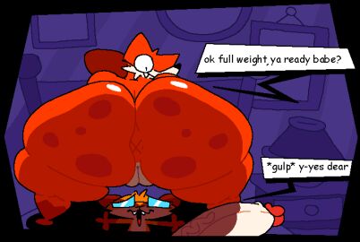 2024 all_fours anthro anus ass bed bedroom big_ass big_butt big_penis black_eyes black_eyewear black_glasses black_nose brew_dafox_(superiorfox) brown_body brown_ears brown_fur canid canine canis canon_couple couple dialogue digital_media_(artwork) duo english_text eyewear fangs female fox fur furniture furniture_lamp genitals glasses gravy_dafox_(superiorfox) hair huge_ass huge_butt huge_cock hyper hyper_genitalia hyper_penis imminent_facesitting inside looking_at_another lying lying_on_bed male male/female mammal mother_and_father multicolored_body multicolored_fur nervous no_incest nude on_back on_bed orange_body orange_fur orange_hair original original_character original_characters penis picture_frame pussy question question_mark rear_view red_fox sharp_teeth size_difference speech_bubble superiorfox teeth text thick_thighs tongue true_fox vein veiny_penis white_body white_fur x_anus