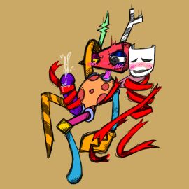 big_penis blush cum cumshot female futa_on_female futa_with_female futanari gangle_(the_amazing_digital_circus) hand_on_penis handjob intersex lip_bite mask masked_female nonbinary penis sketch submission submissive_futa the_amazing_digital_circus yuri zoned_(artist) zooble_(the_amazing_digital_circus)