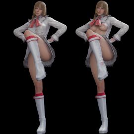 1girls 3d blender blonde_hair boots breasts emilie_de_rochefort female female_only human model mokujin_hornywood shoes solo tekken tekken_8 thick_thighs thighs