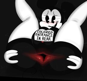 anal anal_suggest anthro anus ass black_background black_body black_fur clothing countershading female fur gloves handwear hi_res legwear lying mammal minnie_mouse mouse multicolored_body multicolored_fur murid murine on_back ota_(artist) raceplay rodent simple_background solo spread_anus spread_legs spreading thick_thighs thigh_highs two_tone_body two_tone_fur white_body white_clothing white_countershading white_fur white_gloves white_handwear white_legwear white_thigh_highs