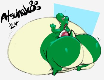 ass atsuinekowo big_ass bubble_ass bubble_butt huge_ass mario_(series) overweight tagme thick_thighs wide_hips yoshi