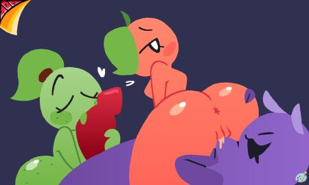 antennae_(anatomy) anus arthropod ass big_ass big_butt big_penis blush blush_stickers bodily_fluids breasts caterpillar closed_eyes drooling elemental_creature eyelashes female female_humanoid feral flora_fauna food food_creature freckled_butt freckled_face freckles fruit genital_fluids genitals glistening glistening_butt green_blush green_body green_breasts green_butt green_skin green_tongue group hair hand_on_another's_penis hand_on_penis heart_symbol holding_penis humanoid humanoid_genitalia humanoid_pussy insects jjoyplus larva leaf leaf_hair leaking licking lineless living_fruit looking_at_another looking_back looking_back_at_another male male/female male_feral narrowed_eyes nude nude_female nude_humanoid one_eye_obstructed open_mouth open_smile oral orange_anus orange_blush orange_body orange_breasts orange_butt orange_pussy orange_skin peach_(fruit) pear penile penis penis_lick plant plant_hair ponytail precum presenting presenting_hindquarters pseudo_hair purple_antennae purple_body pussy pussy_juice_leaking red_penis saliva sex smile spread_legs spreading tongue trio vaginal_fluids