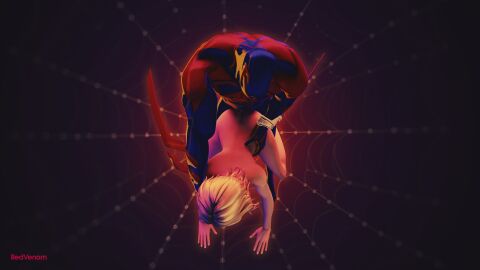 1boy 1girls 3d 3d_(artwork) asymmetrical_hair blonde_female blonde_hair blue_eyes captured covering_another's_mouth covering_mouth female gwen_stacy gwen_stacy_(spider-verse) hand_over_another's_mouth hand_over_mouth handgag light-skinned_female light_skin male marvel marvel_comics miguel_o'hara multicolored_hair petite redvenom sex skinny skinny_female spider-gwen spider-man:_across_the_spider-verse spider-man:_into_the_spider-verse spider-man_(series) spider-man_2099 superhero superhero_costume superheroine teenage_female teenager