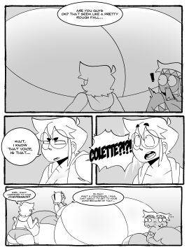 amber_(brawl_stars) ass big_ass big_breasts brawl_stars breast_awe breasts colette_(brawl_stars) comic elpiromanias female gigantic_breasts gym gym_uniform huge_ass huge_breasts max_(brawl_stars) sharp shocked shocked_expression text wide_hips