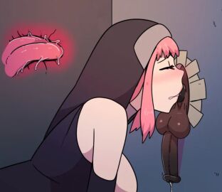 anilingus ass_in_face dark-skinned_male dark_skin female_rimming_male glory_hole hasselnut male male_anilingus ntr_bunnies_rpg nun nun_outfit oppai partial_male pink_hair rimjob rimming rimming_male rusty_trombone sunny_(wolfgang_bang) wolfgang_bang x-ray