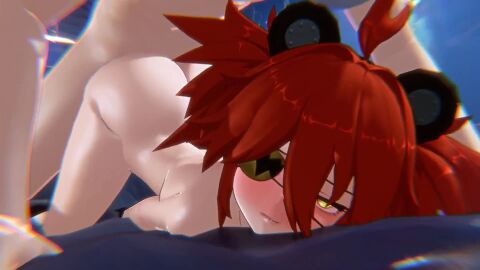 1boy 3d animal_ears animated annoyed antenna_hair ass bear_ears bed blush bouncing_ass closed_mouth completely_nude embarrassed eyepatch fake_animal_ears feet_out_of_frame female from_above hair_between_eyes highres inmortal_great koleda_belobog looking_afar looping_animation mihoyo misuzugon nude on_bed open_mouth opennsfwsp red_hair rouge_nine sex sex_from_behind sharp_teeth short_hair solo_focus sound straight tagme teeth top-down_bottom-up tsundere twintails vaginal_penetration video wise_(zenless_zone_zero) yellow_eyes zenless_zone_zero