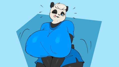 1girls 2d 2d_(artwork) 2d_artwork anthro anthro_female anthro_only areola areola_visible_through_clothing areolae areolae_visible_through_clothing arms arms_crossed background bear bear_ears bear_girl big_areola big_areolae big_breasts big_hips big_thighs black_fur black_hair blue_background blue_eyes breasts clothed clothed_female clothes clothing color colored digital_art digital_drawing_(artwork) digital_media digital_media_(artwork) female female_focus female_only furry furry_female furry_only giant_panda gigantic_boobs gigantic_breasts gigantic_tits hips huge_areola huge_areolae huge_boobs huge_breasts huge_hips huge_thighs hyper_boobs hyper_breasts hyper_tits joaoppereiraus lips motion motion_lines motion_outline oc one_eye_closed one_eye_open original original_character panda panda_ears panda_girl simple_background solo solo_female solo_focus sueli_(joaoppereiraus) tail thick_hips thick_thighs thighs tight_clothes tight_clothing tongue tongue_out ursid ursid_humanoid ursine wide_hips wide_thighs wink