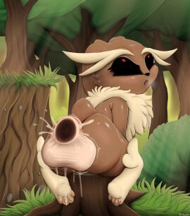 1boy 1girls ahe_gao alternate_version_available anal anal_sex anthro anus ass balls balls_deep big_ass big_balls big_butt big_penis black_sclera cum cum_in_ass cum_in_pussy cum_inside cumshot curvaceous curvy curvy_figure despairchanpu disembodied_penis ejaculation eyes_rolling_back female furry game_freak huge_ass huge_balls huge_cock lagomorph lopunny male nintendo nude open_mouth orgasm penis pleasure_face pokemon pokemon_(species) puffy_anus pussy red_eyes rough_sex tagme thick_thighs