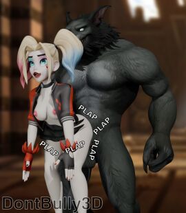 1boy 1girls 3d 3d_(artwork) ahe_gao ahegao_face anthro anthro_on_female anthro_on_human anthro_penetrating anthro_penetrating_female anthro_penetrating_human batman_(series) blender blender_(artwork) blender_(software) blonde_female blonde_hair canine canine_humanoid dc dc_comics dont_bully_(artist) female grabbing_waist hand_around_waist harley_quinn harley_quinn_(multiversus) interspecies interspecies_sex larger_male light-skinned_female light_skin looking_pleasured male manhandling multiversus nude nude_male nude_male_clothed_female pale-skinned_female pale_skin partially_clothed partially_clothed_female pussy stand_and_carry_position standing standing_doggy_style standing_sex twintails vaginal_penetration vaginal_sex werewolf worgen
