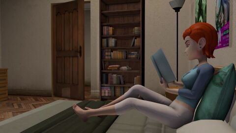 1girls animated artorias_(artist) ben_10 ben_tennyson canine doggy_style green_eyes gwen_tennyson orange_hair source_filmmaker tagme transformation video zoophilia