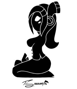 1girls black_and_white female kirby_(series) nintendo solo susanna_patrya_haltmann susie_(kirby) timmy22222001