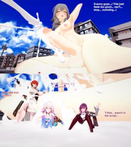 1futa 3d 3girls body_growth body_growth_(enlargement) commission cum cum_flood ejaculation english_text female futa_giantess futanari giantess giantess_futa grey_hair growth himeko_(honkai:_star_rail) honkai:_star_rail huge_cock intersex kafka_(honkai:_star_rail) koikatsu march_7th_(honkai:_star_rail) nude penis stelle_(honkai:_star_rail) text trailblazer_(honkai:_star_rail) xavierhuge