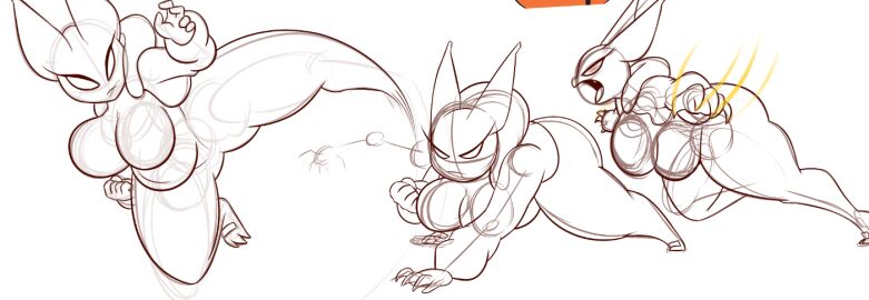 big_breasts breasts cleavage dewwydarts dewwydartz female huge_breasts sketch tagme thick_thighs valkyr_(warframe) warframe wide_hips