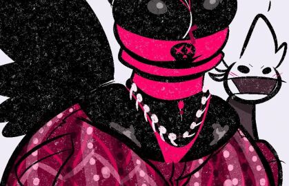 ass bloodoftheant flare_pants forbidden_pants genderfluid navel_piercing skull_demon smolmarble tagme thick_ass thick_thighs thong tube_top