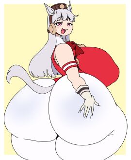 1girls ass ass_body big_ass breasts curvy female gigantic_ass gold_ship_(umamusume) hand_on_ass huge_breasts hyper_ass inakotho looking_at_viewer looking_back plump plump_ass smug smug_face thick_thighs umamusume voluptuous wide_hips