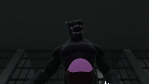 3d big_penis cock dick dragon ender_dragon erect_penis erection flaccid furry glowing_genitalia hi_res jail jail_cell male male_only muscular muscular_male penis scalie smug solo vrchat vrchat_avatar