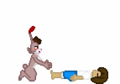 animated anthro belly belly_humping digestion duo evan_(disambiguation) female futa/female futanari human humanoid intersex intersex/female lagomorph leporid lunalyst male male/female mammal rabbit stomach_bulge struggling swallowing vore weight_gain