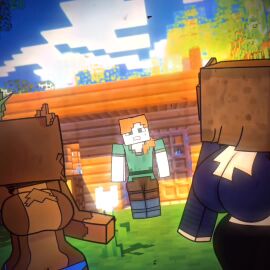 2d 3d alex_(minecraft) animated animation bia_prowell_(slipperyt) big_ass big_breasts big_butt blue_eyes edit fanedit flower_in_hair funny green_eyes jenny_belle jenny_belle_(slipperyt) jenny_mod meme minecraft music nude nude_female nudity phonk red_eyes short_hair song sound sound_edit sound_effects square_breasts tagme video video_game