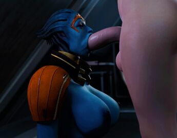 1girls 3d alien alien/human alien_girl asari big_breasts blowjob blue-skinned_female blue_body blue_skin breasts breasts_out closed_eyes dustyboyo fellatio female female_focus human male mass_effect mass_effect_2 nipples oral oral_sex partial_male penis samara straight thick_penis