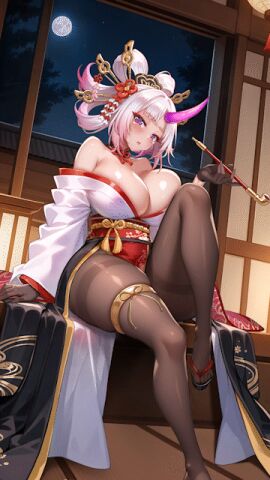 animated breasts female huge_breasts live2d looking_at_viewer nova_(project_qt) nutaku project_qt thick_thighs tight_clothing